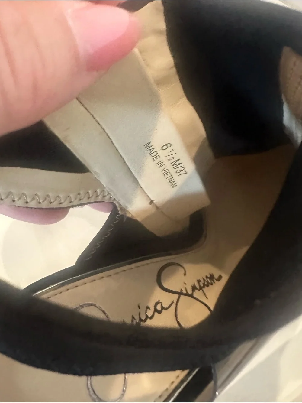 Jessica Simpson Black Pointed Slingback Stiletto Heels